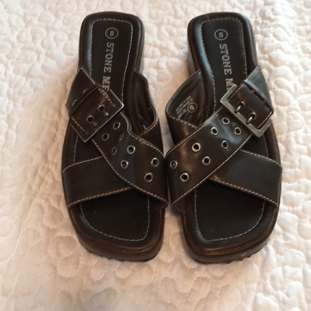 Stone Mesa Wedge Sandals 8
